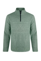 Laramie Eco 1/4 Zip Mens Snow Marl Fleece - Olive