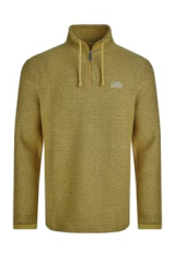 Weird Fish Mens Macaroni 1/4 Zip - Antique Moss